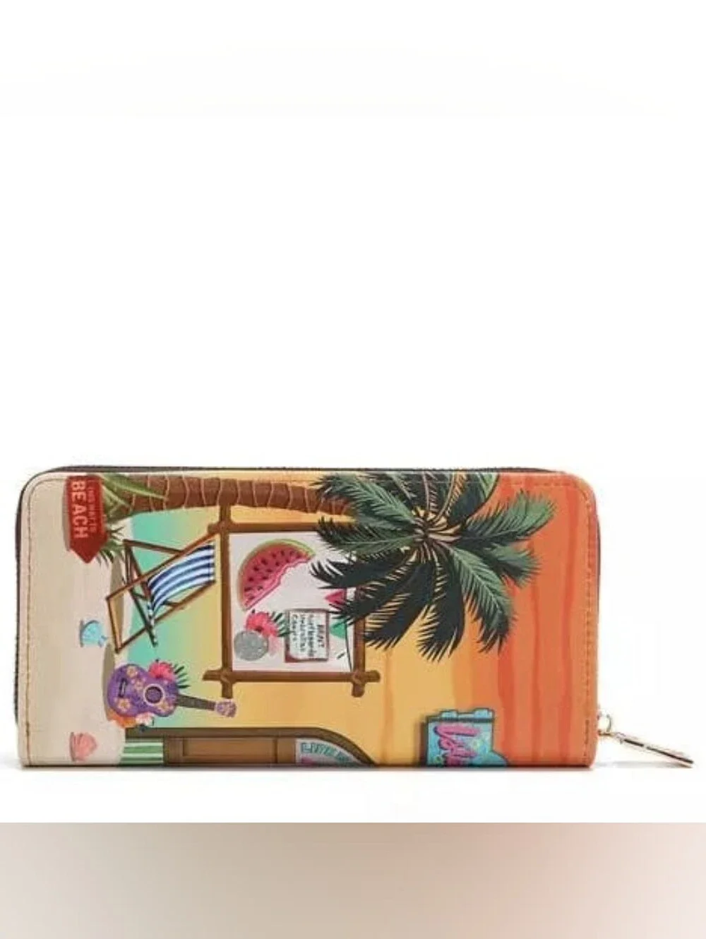 Nicole Lee 3 Piece Set Sun and Sand Matching Wallet Crossbody Shoulder Bag Purse